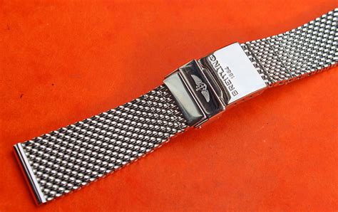 breitling mesh bracelet 22mm|breitling chronograph rubber strap.